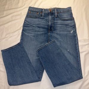 Madewell Blue Wash High Rise Classic Straight